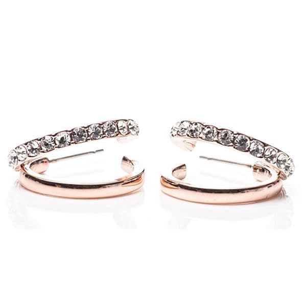 Newgrange Double Loop Earrings| Rose Gold 600334