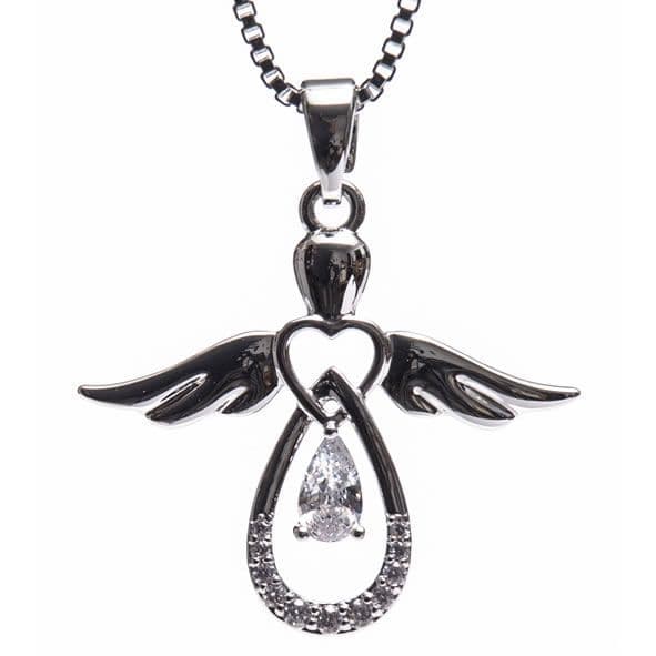 Newgrange Living Silver Guardian Angel Pendant 600307