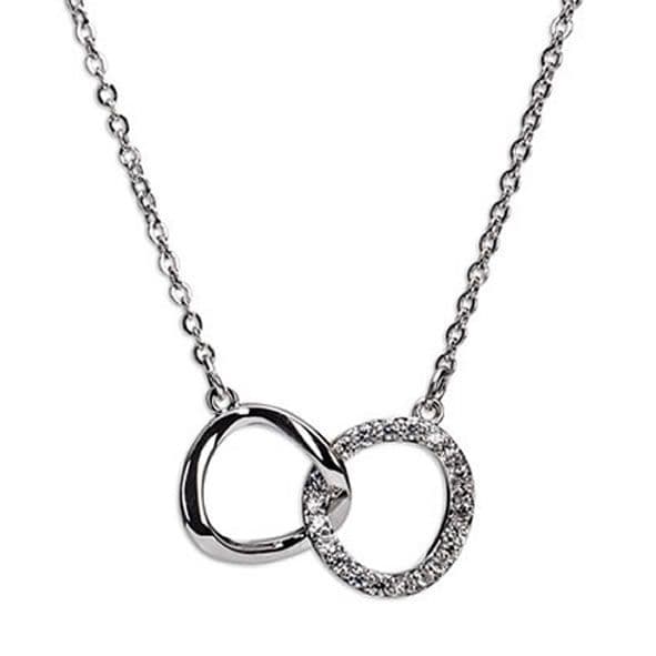 Newgrange Living Interlock Diamante Rings Necklace | Silver 600046