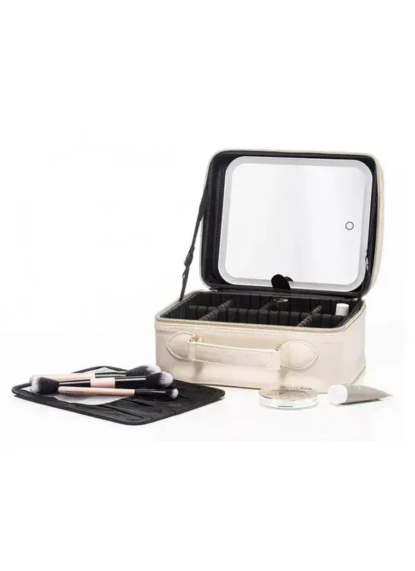 Newgrange The Travel Case  Portable Make Up Mirror 26x23x11cm | Cream HB168