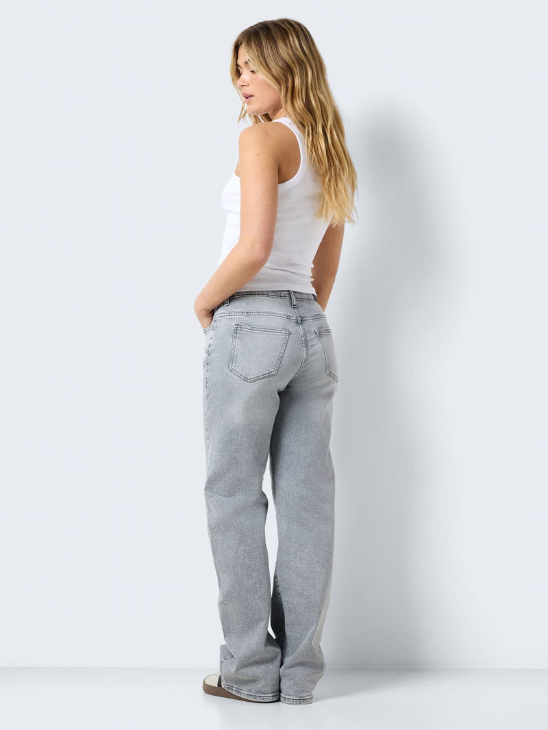 Noisy May Yolanda NW Wide Jeans | Light Grey