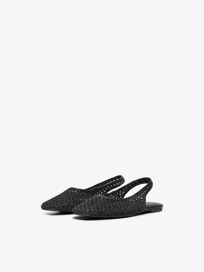 ONLY Akira 7 Woven Sling Back Ballerina | Black
