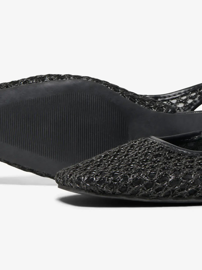 ONLY Akira 7 Woven Sling Back Ballerina | Black