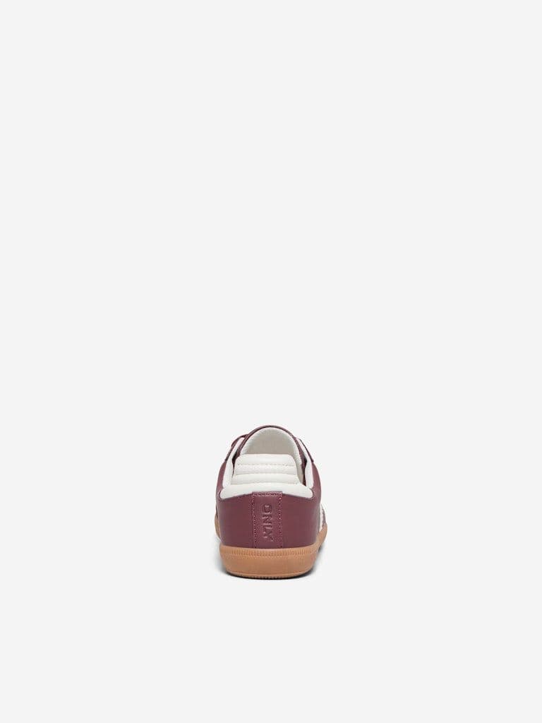 ONLY Amber PU Sneaker | Burgundy
