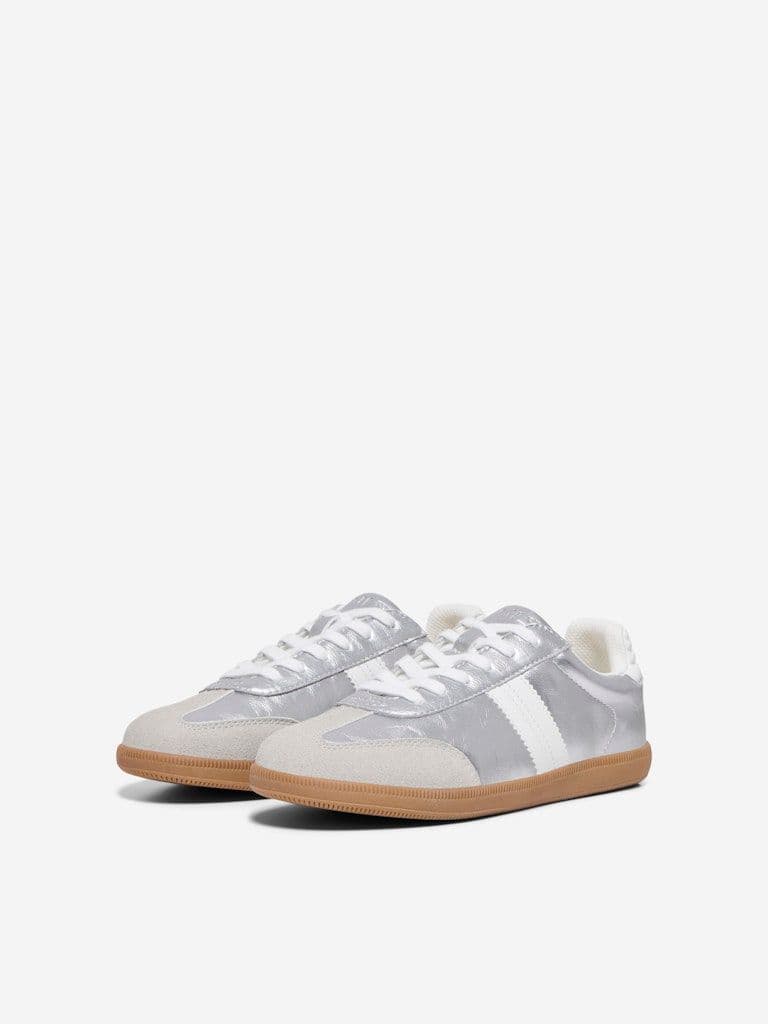 ONLY Amber PU Sneaker | Silver