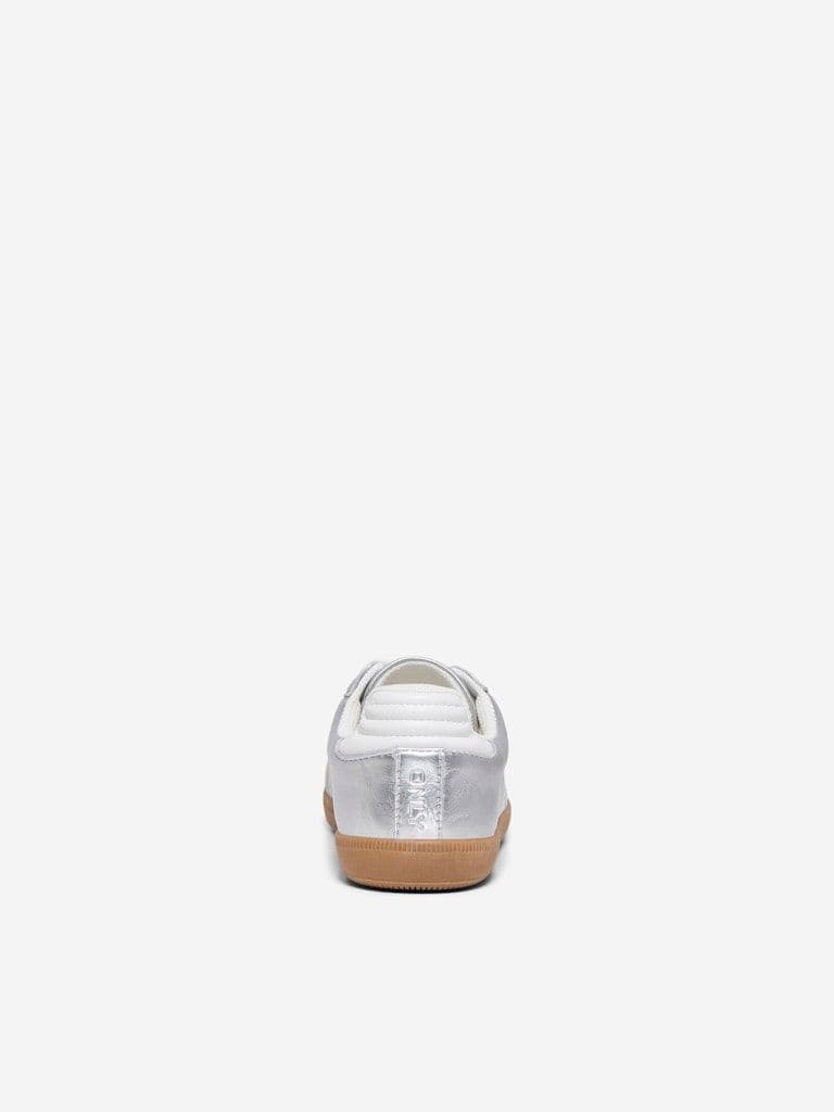 ONLY Amber PU Sneaker | Silver