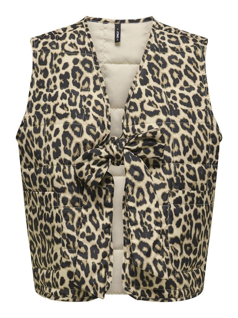 ONLY Annabell Bow Leo Waistcoat| Light Brown