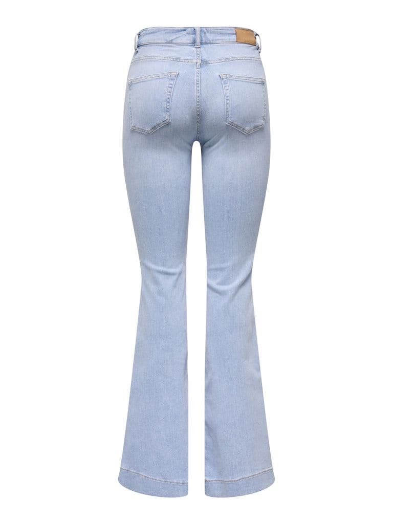 ONLY Blush MD Retro Flared Denim Jeans| Light Blue