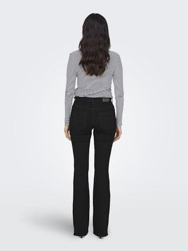 ONLY  Blush Mid Flared Denim Jeans| Black