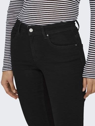 ONLY  Blush Mid Flared Denim Jeans| Black