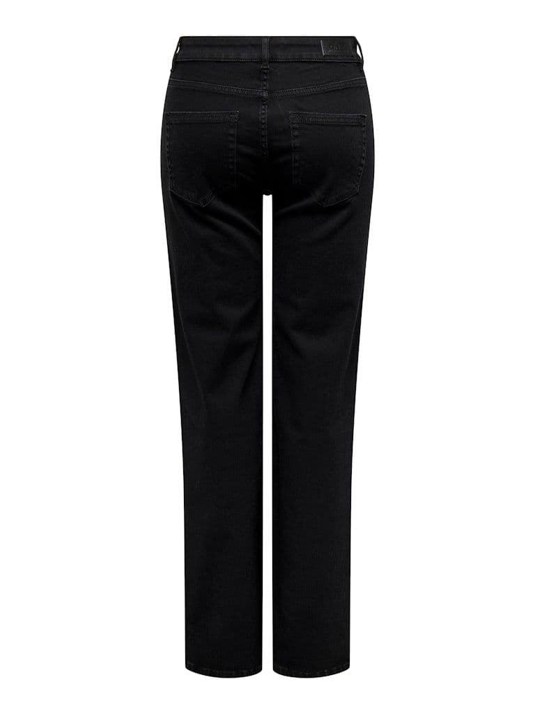 ONLY Blush Mid Straight Denim | Black