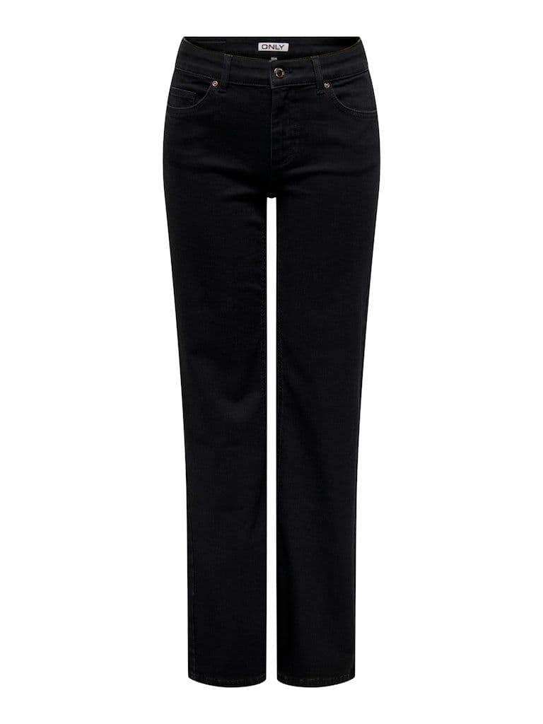 ONLY Blush Mid Straight Denim | Black