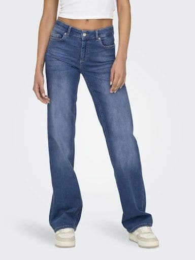 ONLY Blush Mid Straight Denim | Med Blue