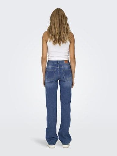ONLY Blush Mid Straight Denim | Med Blue