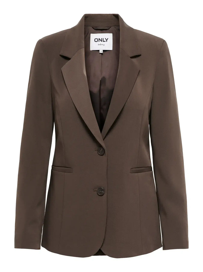 ONLY Dove Life L/S Fit Blazer | Chocolate