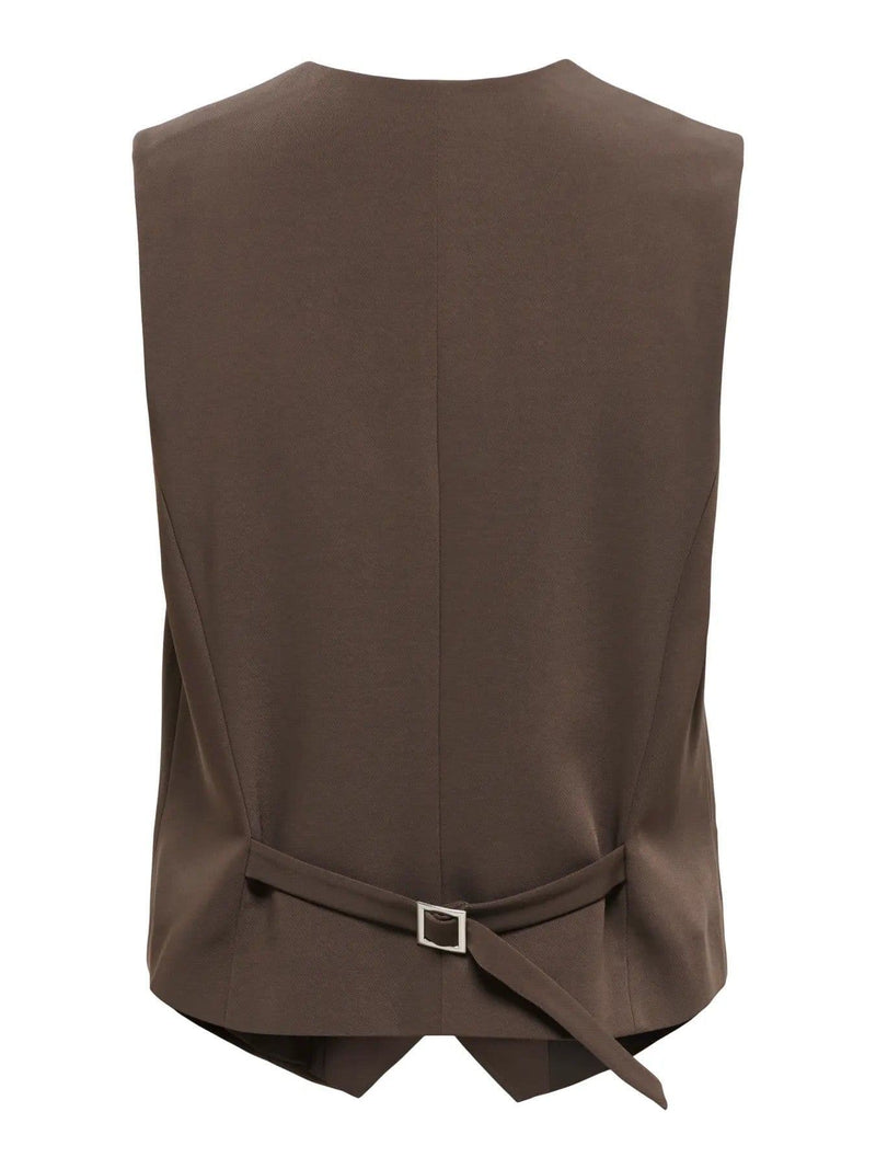 ONLY Dove Life Waistcoat  | Chocolate
