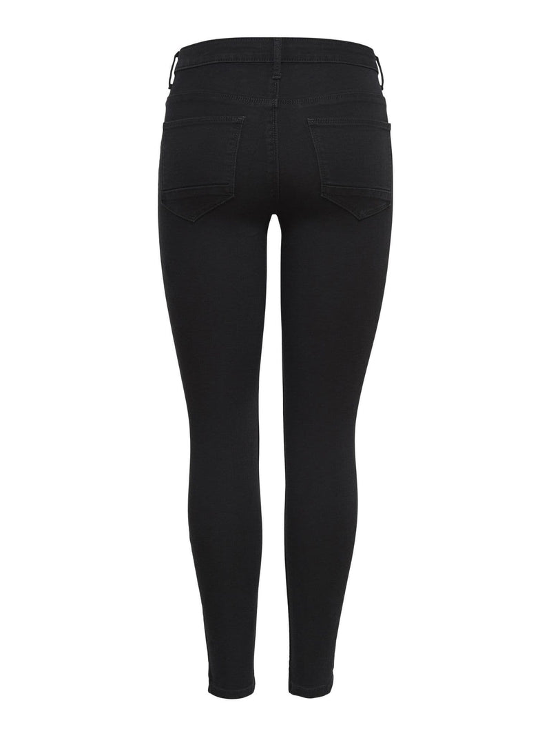 ONLY Emily HW Str Ank Denim | Black