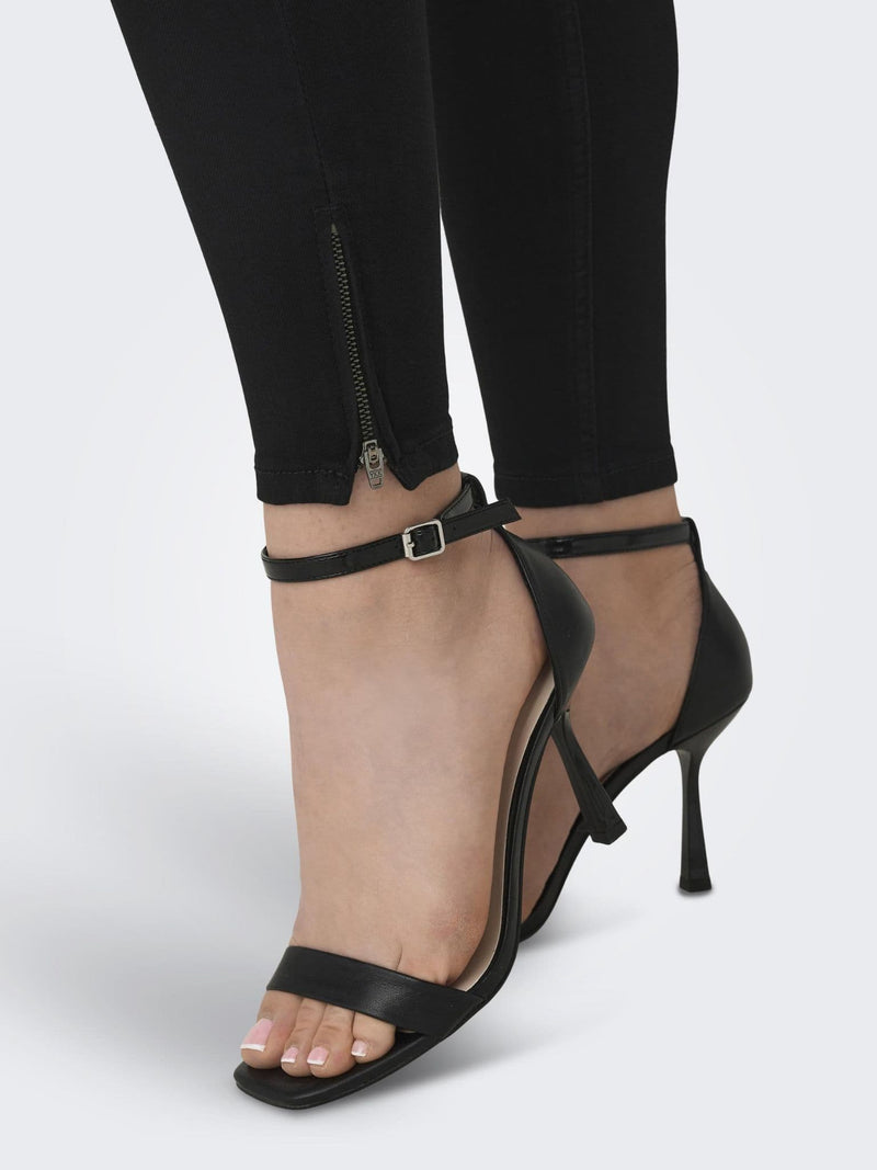 ONLY Emily HW Str Ank Denim | Black