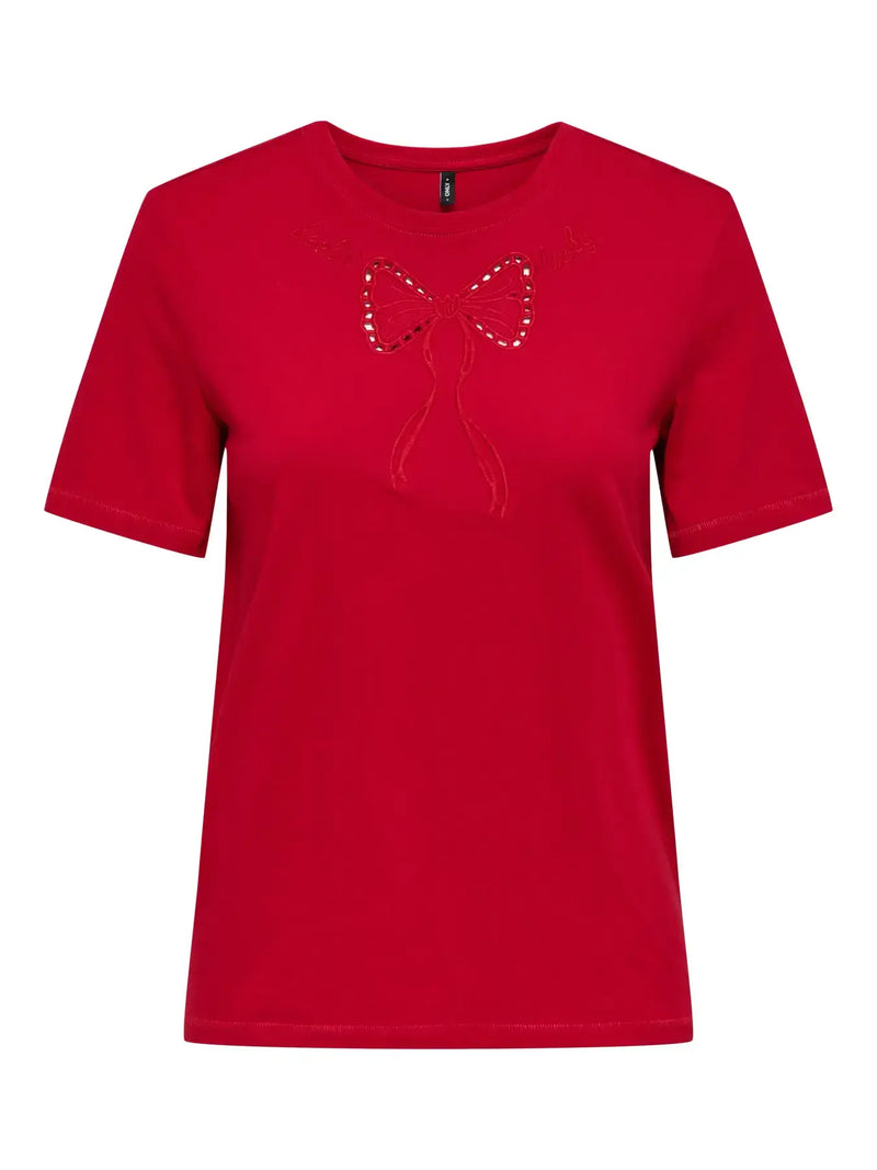 ONLY Fly S/S Top | Cherry