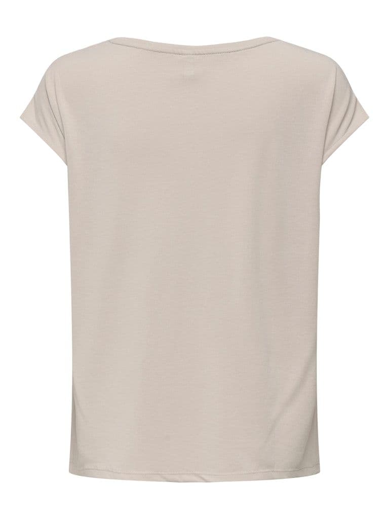 ONLY Free Life S/S Boxy Bling Tee | Pumice Stone
