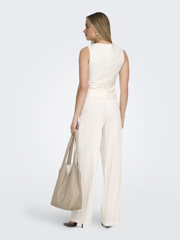ONLY Goa S/L Linen BL Waiscoat | Cloud Dancer