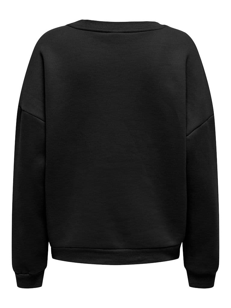 ONLY Holly L/S V-Neck Brooch Sweater | Black