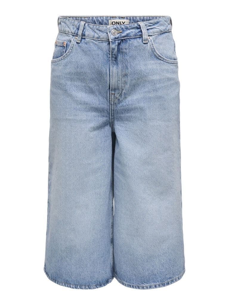 ONLY Hope HW Wide Long Shorts | Light Blue