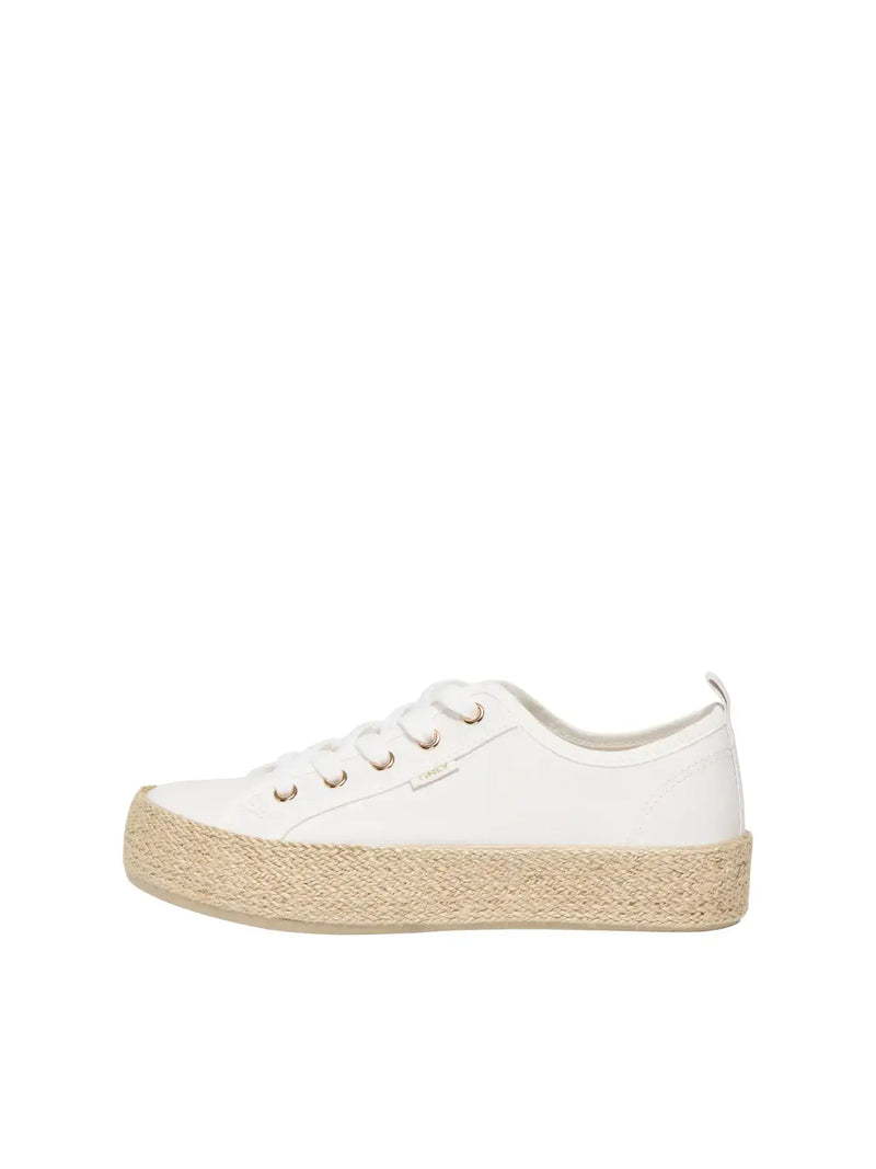 ONLY Ida-1 Lace Up Espadrille |  White