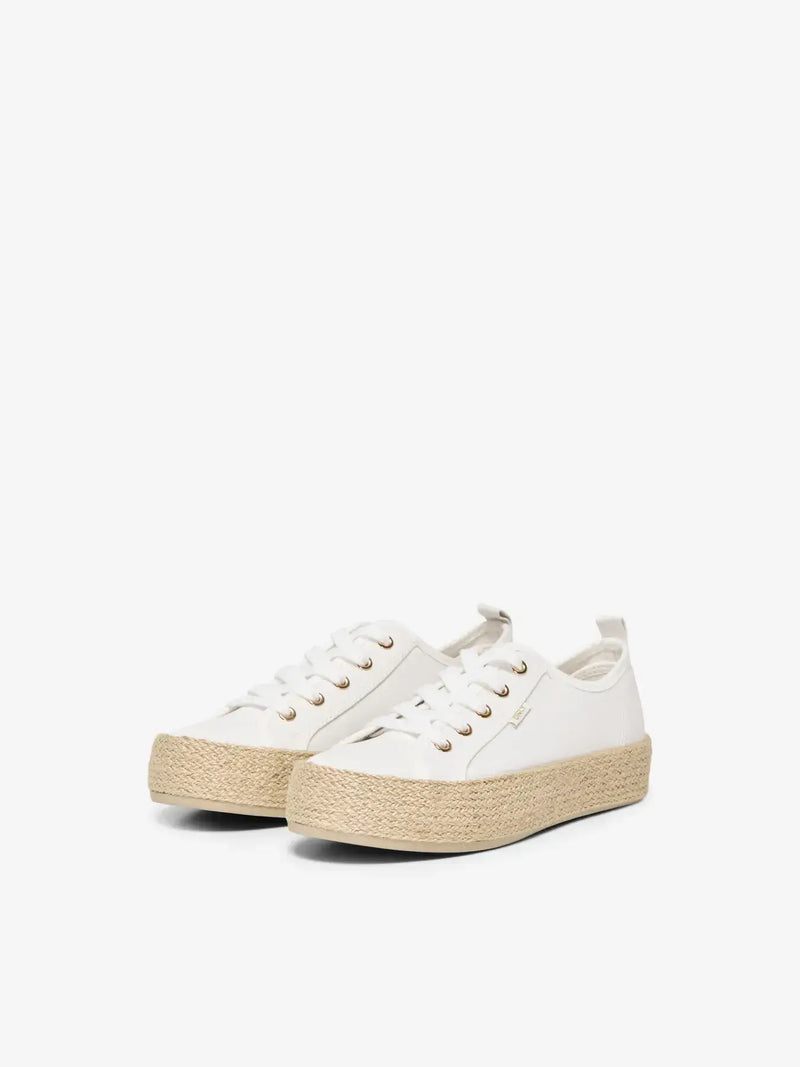 ONLY Ida-1 Lace Up Espadrille |  White
