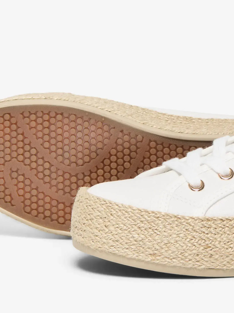 ONLY Ida-1 Lace Up Espadrille |  White