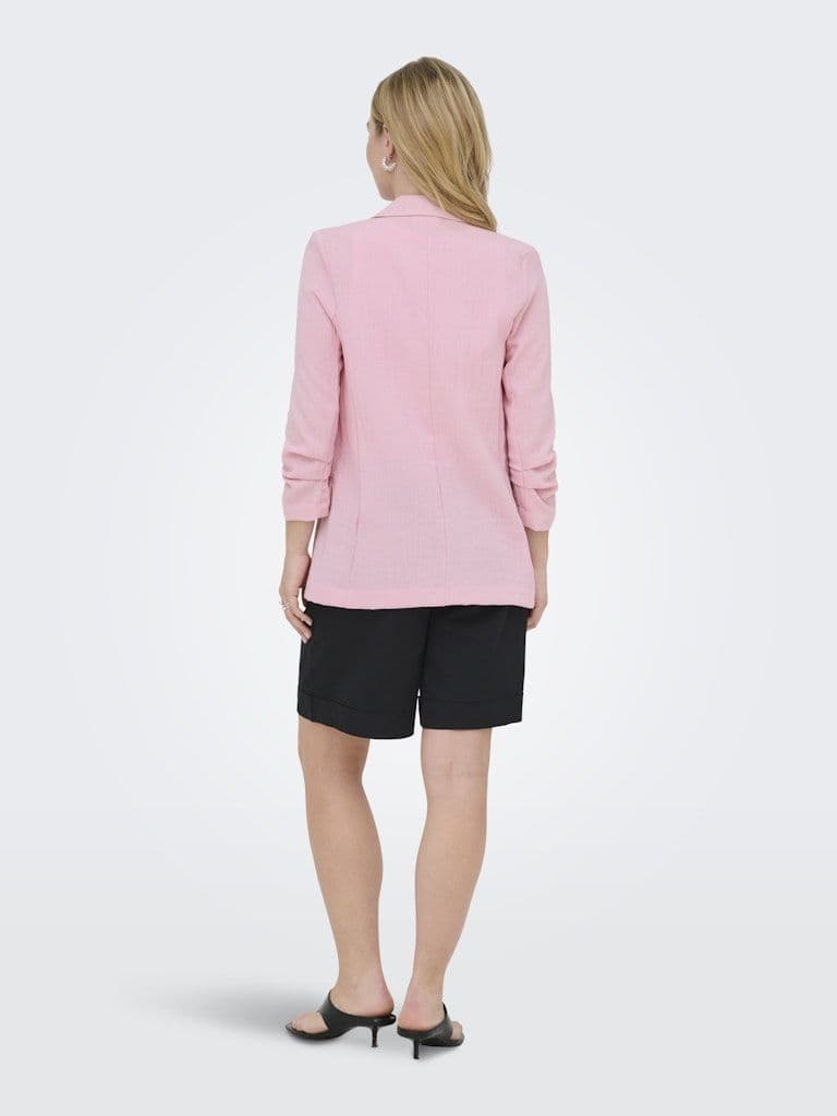 ONLY Ita 3/4 Linen Look Blazer | Rose