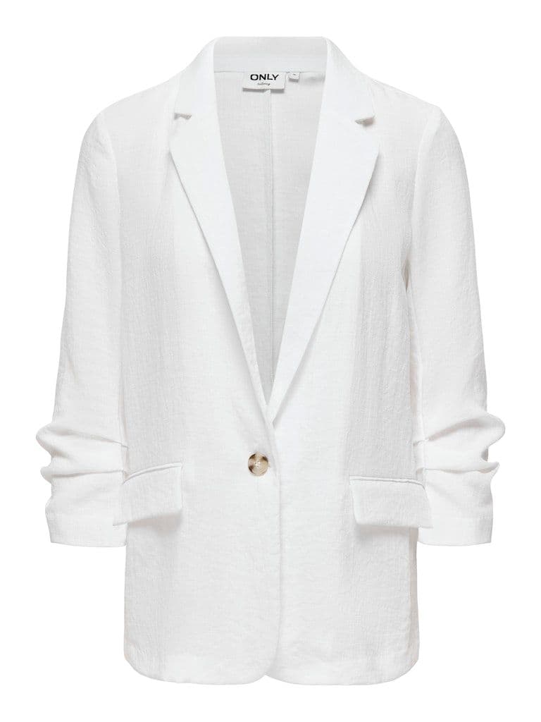 ONLY Ita 3/4 Linen Look Blazer | White