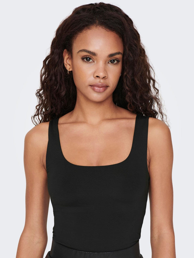 ONLY Lea S/L 2-Ways Fit Top Black