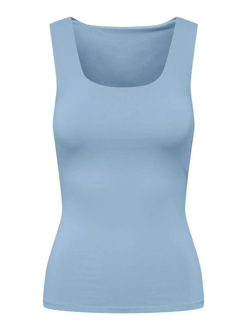 ONLY Lea S/L 2-Ways Fit Top |Chambray