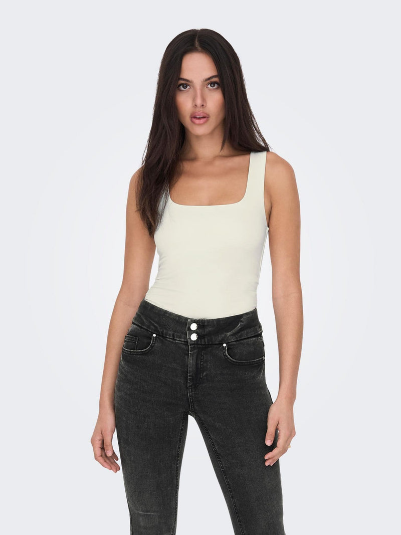 ONLY Lea S/L 2-Ways Fit Top Cloud Dancer