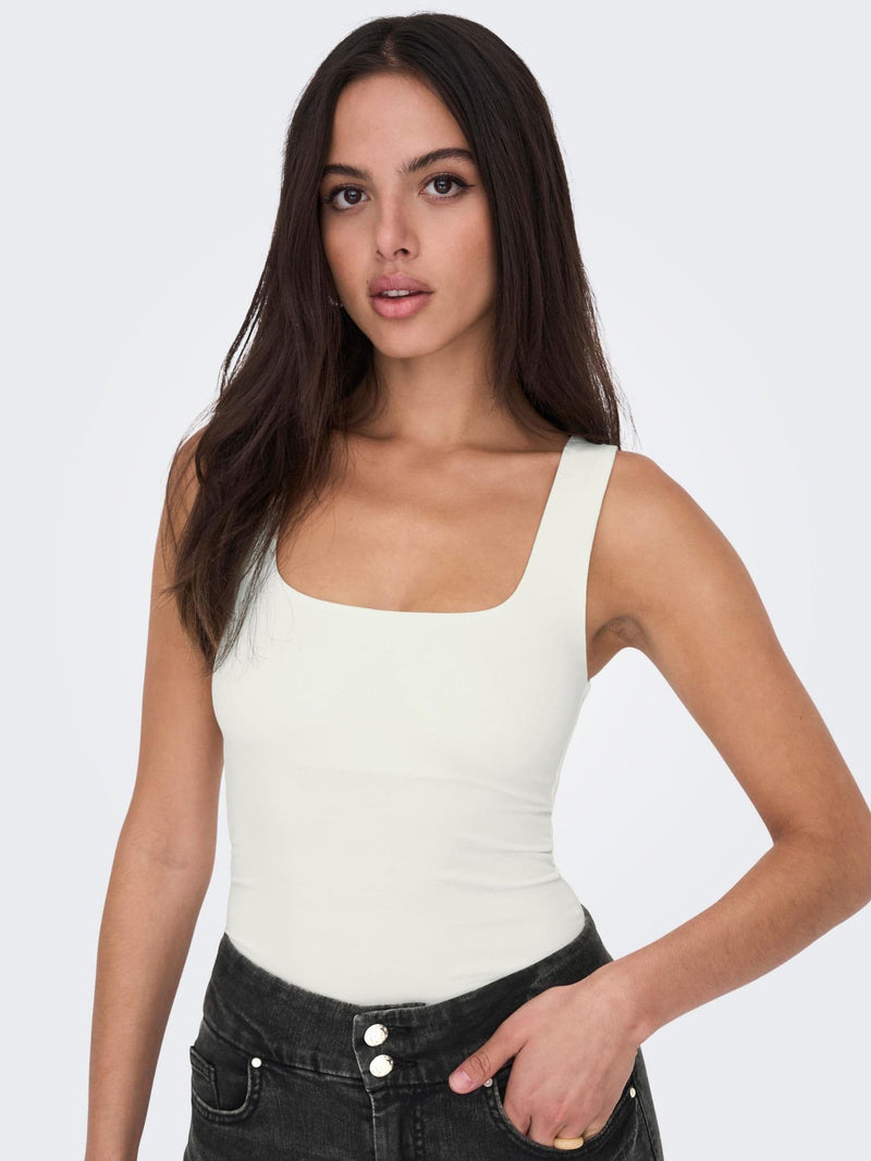 ONLY Lea S/L 2-Ways Fit Top Cloud Dancer