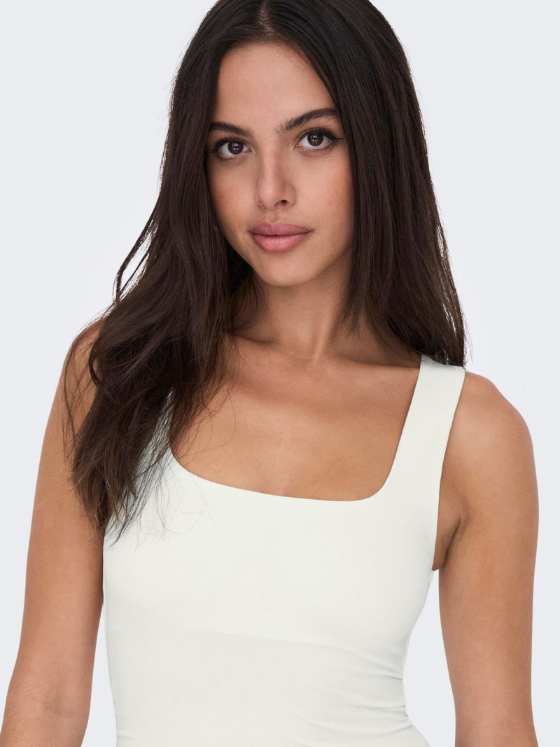 ONLY Lea S/L 2-Ways Fit Top Cloud Dancer