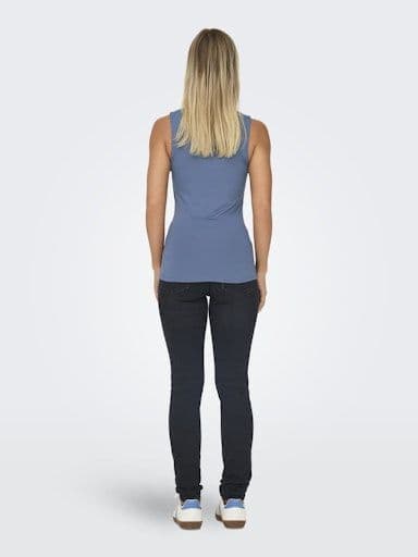 ONLY Lea S/L 2-Ways Fit Top | Indigo
