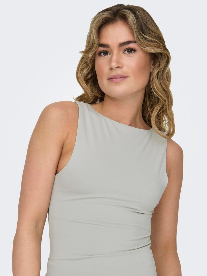 ONLY Lea S/L 2-Ways Fit Top | Mist