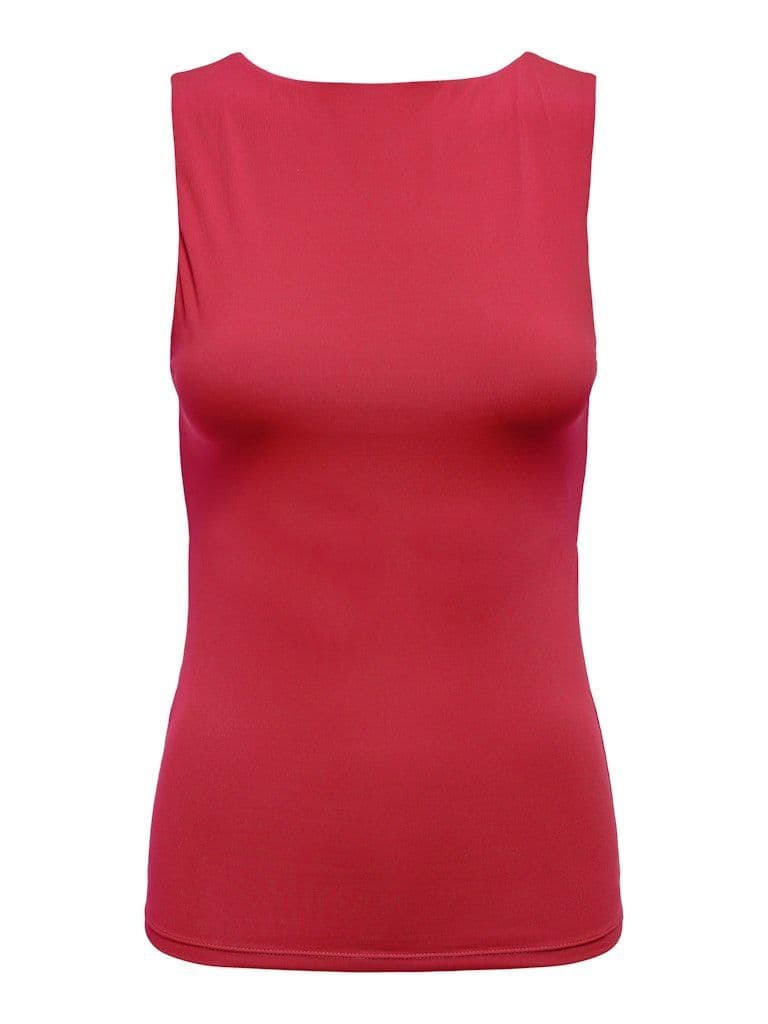 ONLY Lea S/L 2-Ways Fit Top | Red