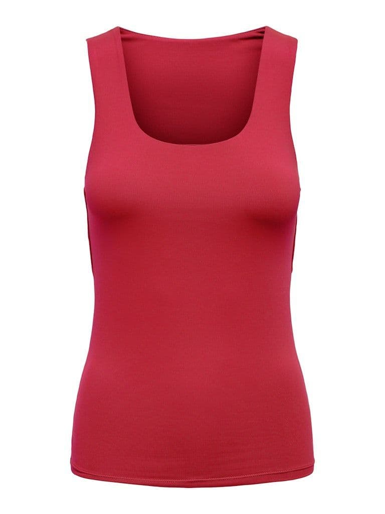 ONLY Lea S/L 2-Ways Fit Top | Red