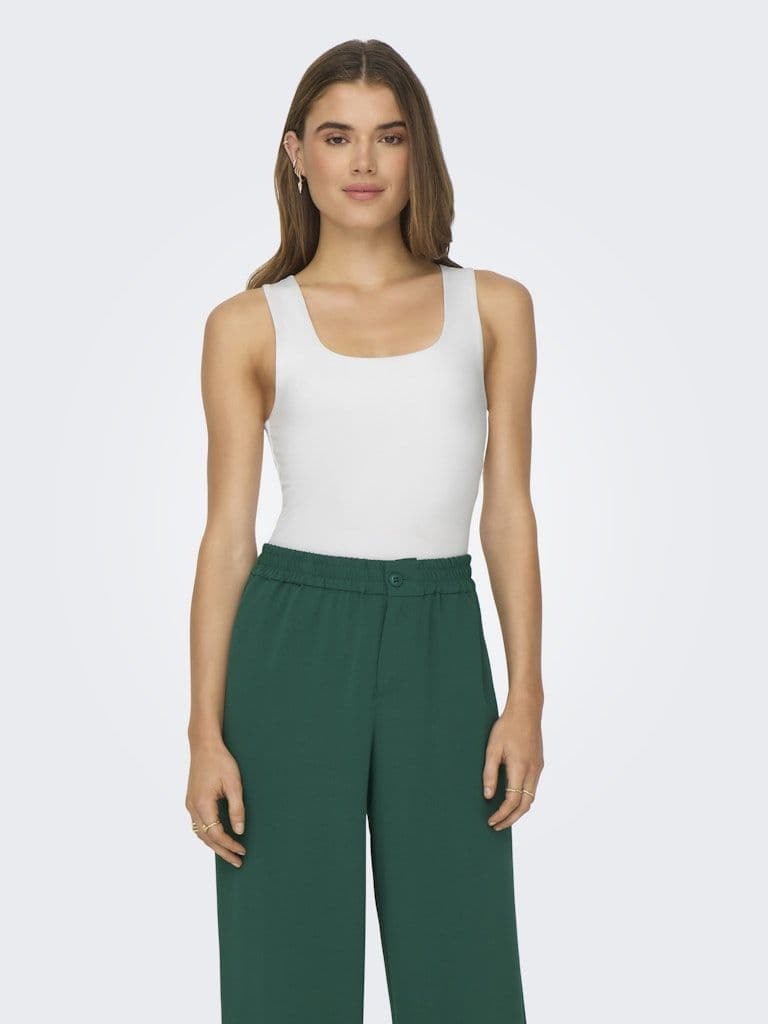 ONLY Lea S/L 2-Ways Fit Top | White