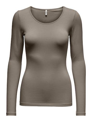 ONLY Live Love LS Top | Walnut