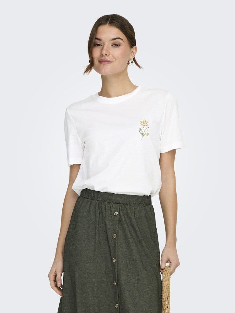 ONLY Lucy Monja SS Top | White
