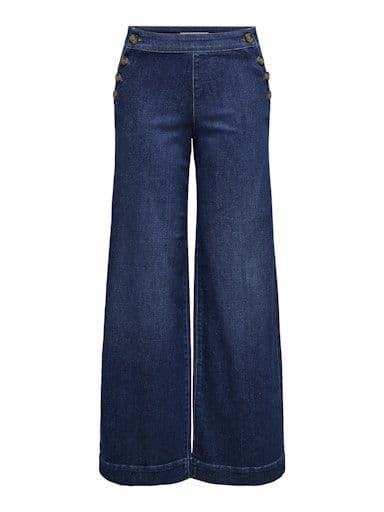 ONLY Madison HW Button Wide Jeans | Denim
