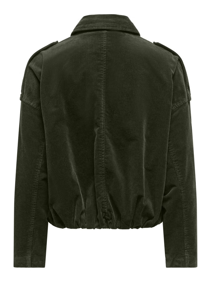 ONLY Moon-Flora L/S Cord Bomber Jacket | Green Rosin