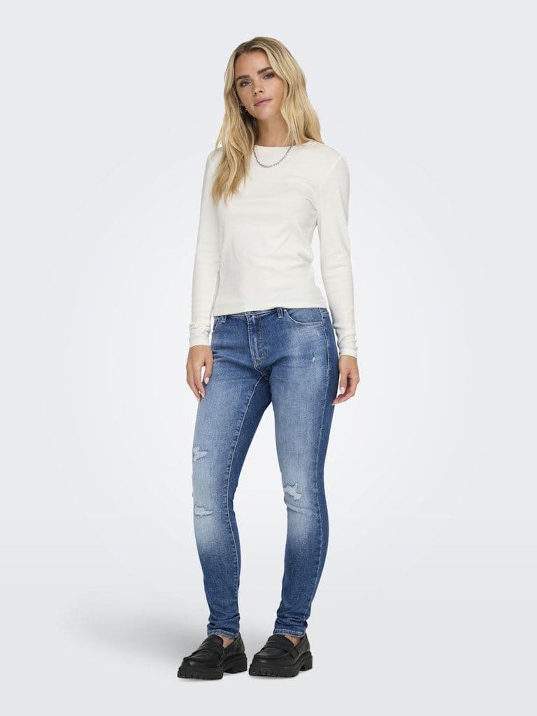 ONLY Riley O-Neck L/S Top | Cloud Dancer