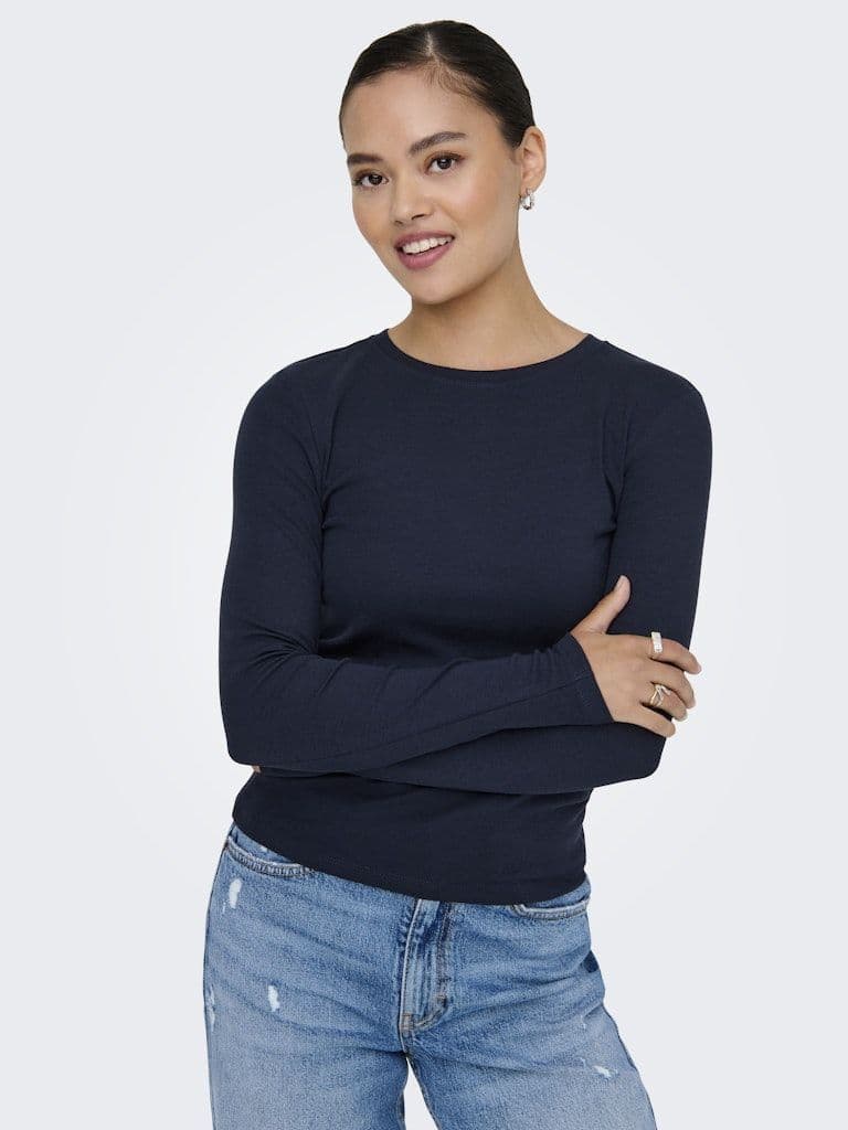 ONLY Riley O-Neck L/S Top | Night
