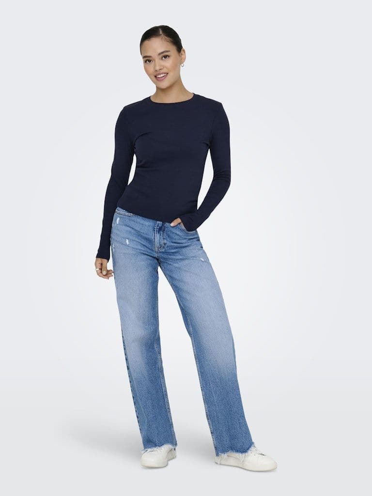 ONLY Riley O-Neck L/S Top | Night