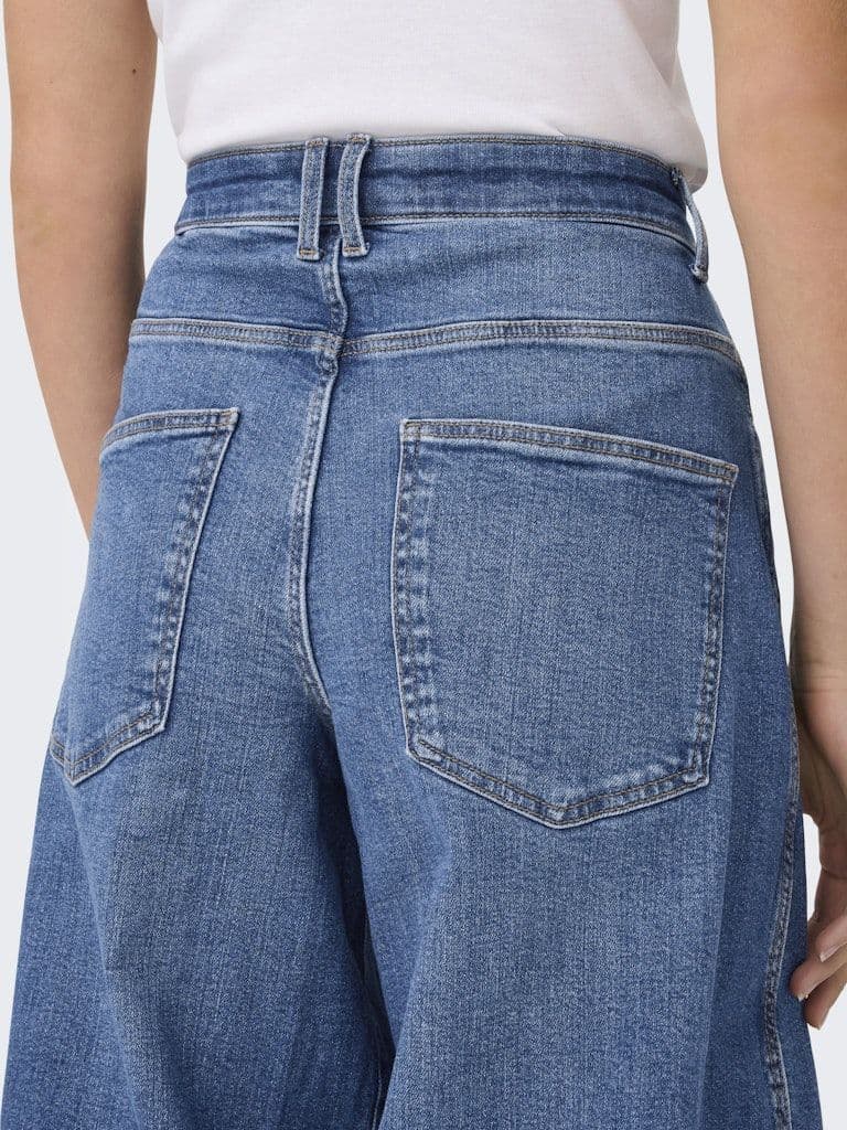 ONLY Tamy HW Barrel Denim | Med Blue
